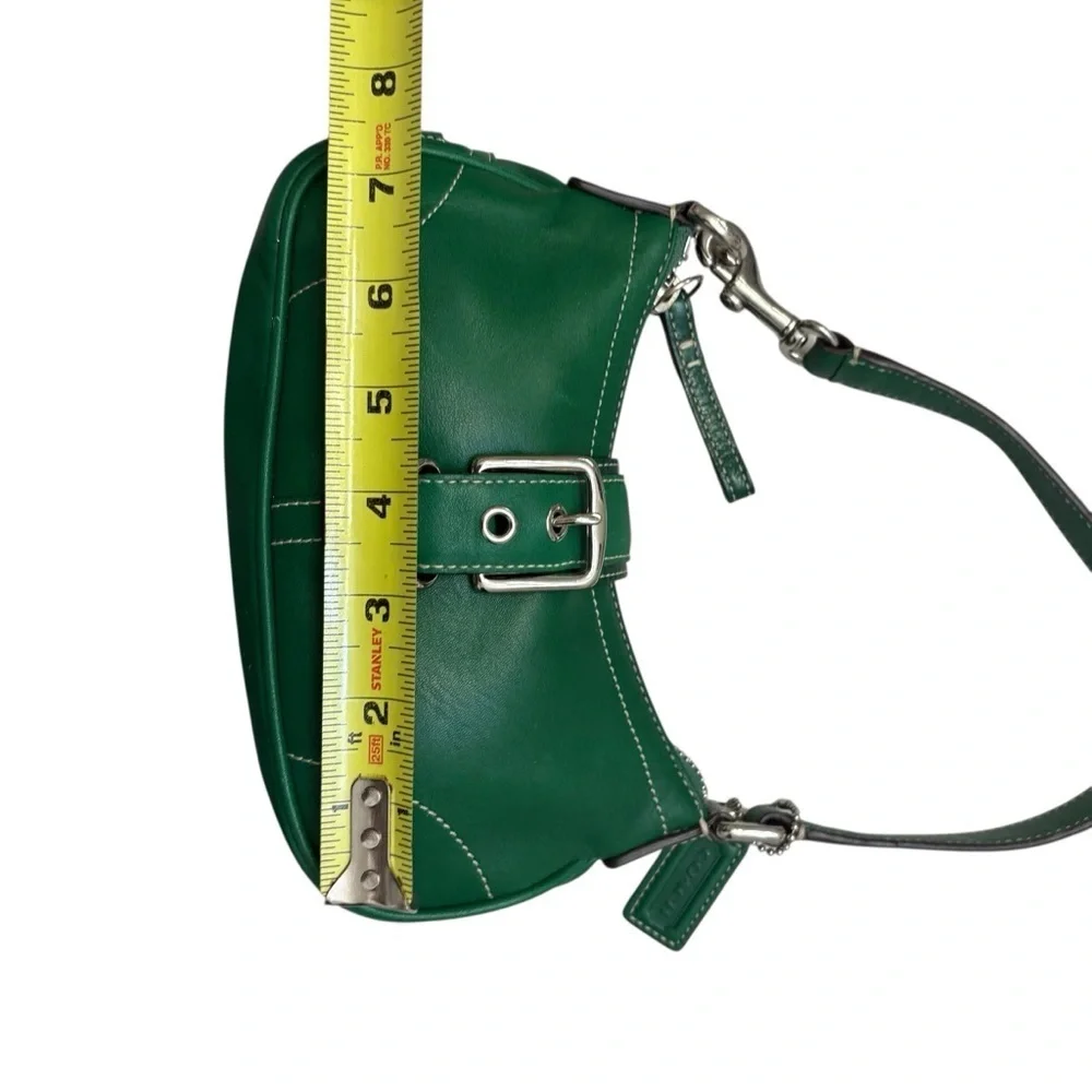 Coach vintage 7542 hamptons mini soho Demi bag in green leather rare